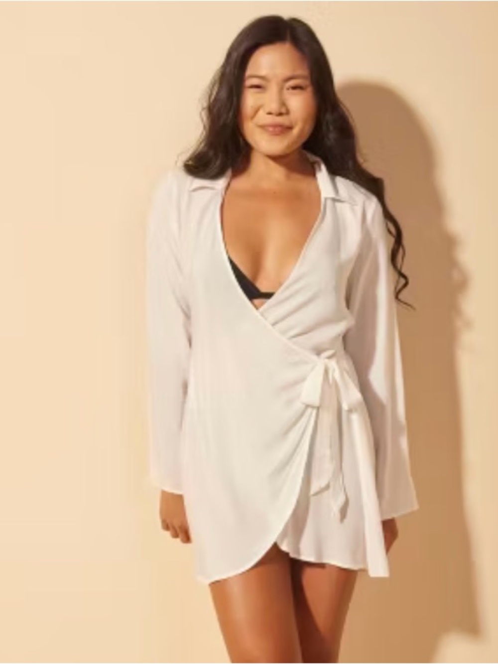 Shade & Shore Side-Tie Mini Cover Up Dress